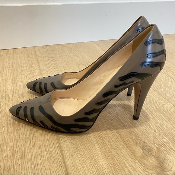 Prada Leather Animal Print Pumps - Picture 3 of 8